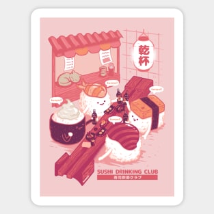 Sushi Drinking Club Sticker